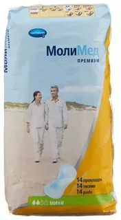 Molimed Premium прокладки урологические для женщин Мини, 2 капли, 14 шт.