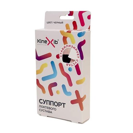 Kinexib Суппорт локтевого сустава, L, 31,8-37,5 см, черный, 1 шт.