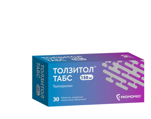 Толзитол Табс, 150 мг, таблетки, покрытые пленочной оболочкой, 30 шт.