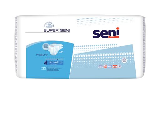 Seni Super Подгузники для взрослых, Small S (1), 55-80 см, 30 шт.