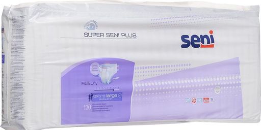 Seni Super Plus Подгузники для взрослых, Extra Large XL (4), 130-170 см, 30 шт.