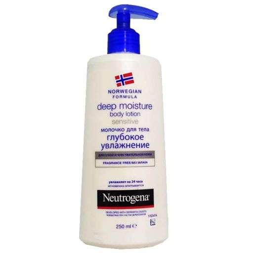 Neutrogena Норвежская формула Молочко для тела Глубокое увлажнение, молочко для тела, для чувствительной кожи, 250 мл, 1 шт.