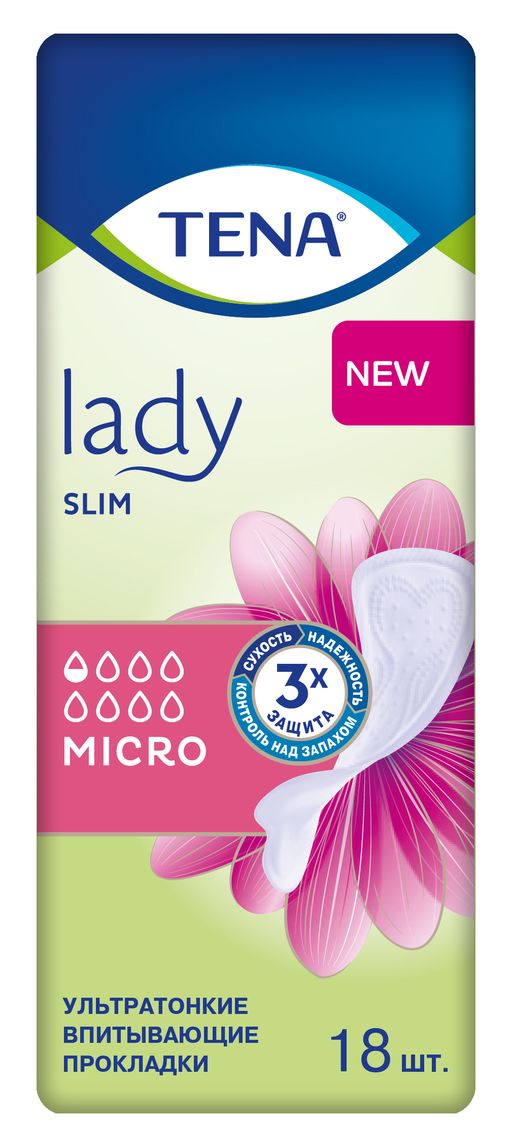 Прокладки урологические Tena Lady Slim Micro, прокладки урологические, 18 шт.