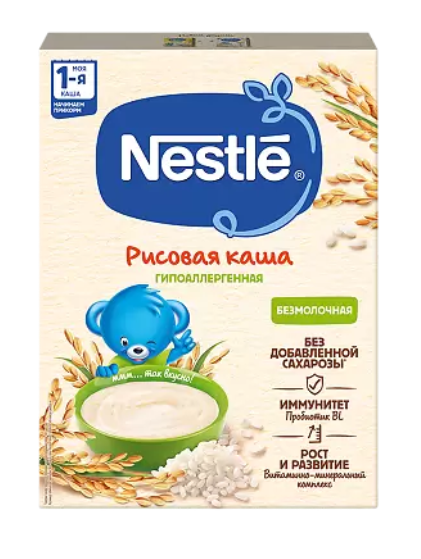 Nestle Каша безмолочная Рисовая, каша детская безмолочная, 200 г, 1 шт.