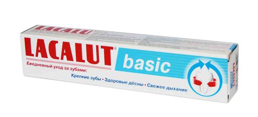 Lacalut Basic Зубная паста, паста зубная, 75 мл, 1 шт.