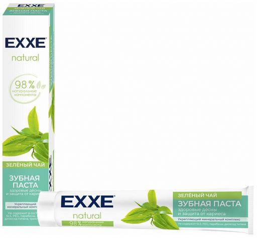 Exxe natural Зубная паста Зелёный чай, паста зубная, 75 мл, 1 шт.