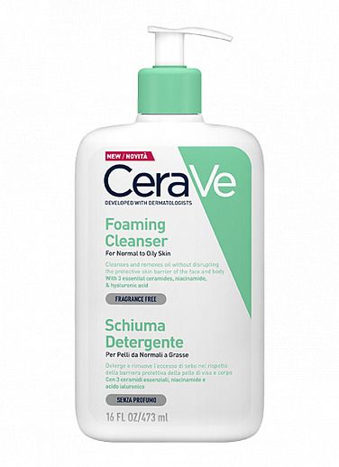CeraVe Очищающий гель для кожи лица и тела, гель для умывания, для нормальной и жирной кожи, 473 мл, 1 шт.