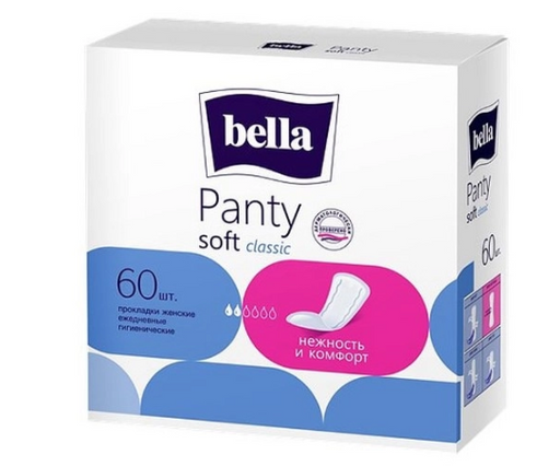 Bella panty soft classic прокладки ежедневные, прокладки гигиенические, 60 шт.