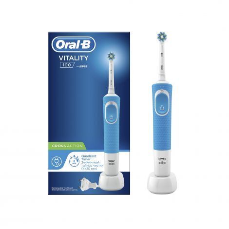 Oral-b Vitality Pro Cross Action Электрическая зубная щетка, D100.413.1, щетка зубная, с зарядным устройством тип 3757, 1 шт.