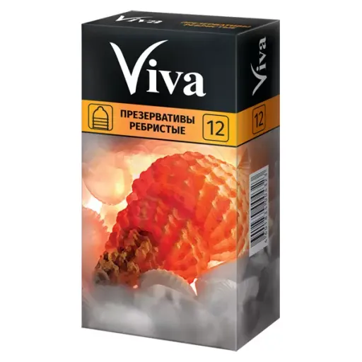 Презервативы Viva, презерватив, ребристые, 12 шт.