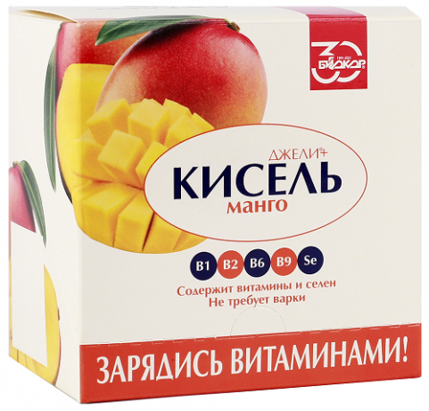 Джели Плюс Кисель, кисель, манго, 25 г, 1 шт.
