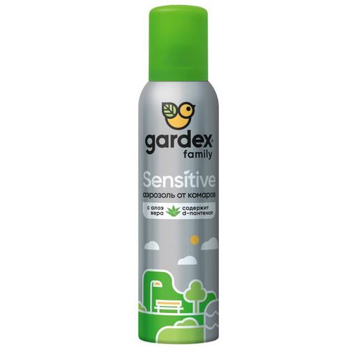 Gardex Family Sensitive Аэрозоль от комаров, для взрослых и детей старше 6 лет, 150 мл, 1 шт.