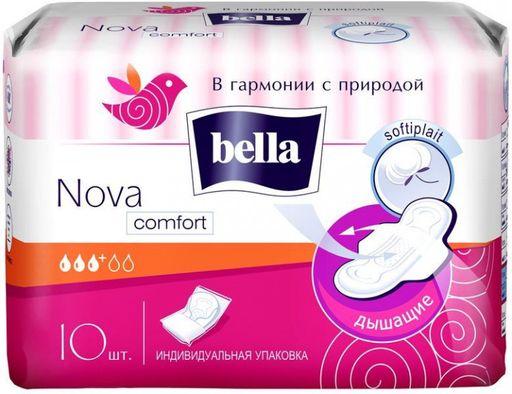Bella Nova Classic Comfort Softiplait Прокладки, 10 шт.