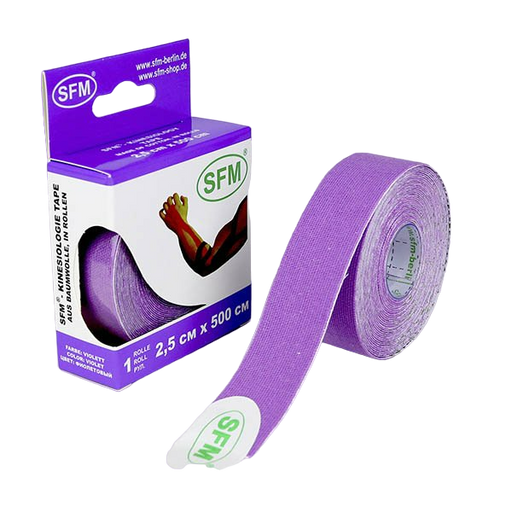 SFM-Plaster кинезио-тейп лента, 2,5см х 5м, фиолетового цвета, 1 шт.