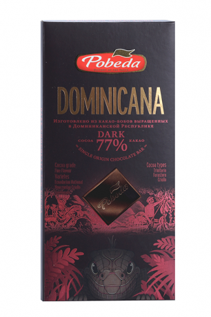 Шоколад Этнос Доминикана горький, 77% какао, 100 г, 1 шт.