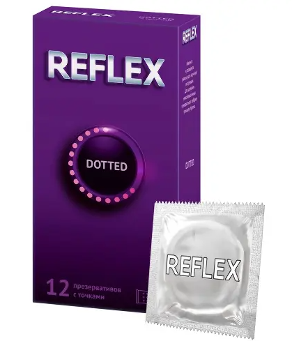 Reflex Dotted Презервативы, набор презервативов, 12 шт.