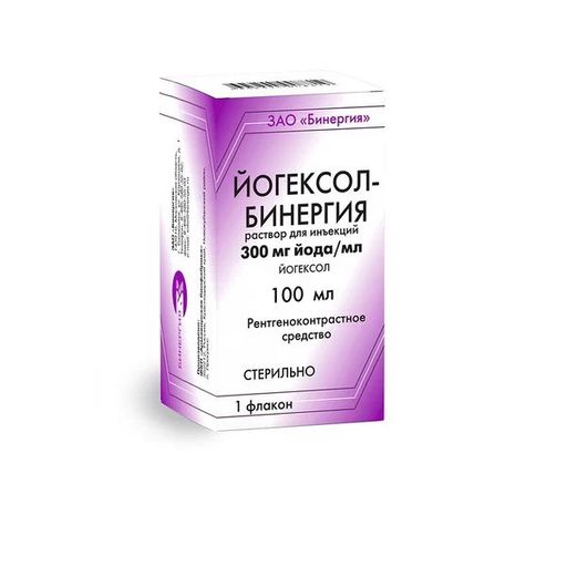 Йогексол-Бинергия, 300 мг/мл, раствор для инъекций, 100 мл, 1 шт.