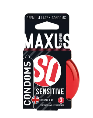 Maxus Презервативы Ультратонкие Sensitive, презерватив, 3 шт.