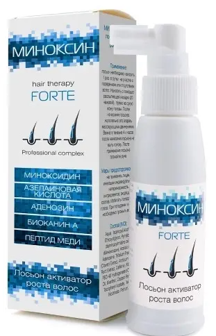 Миноксин Forte лосьон активатор роста волос, лосьон для укрепления волос, 100 мл, 1 шт.