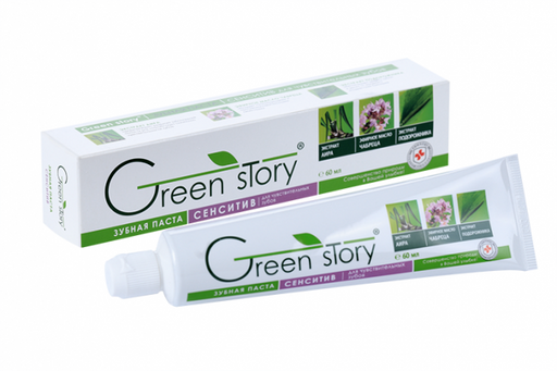 Green story Зубная паста Сенсетив, паста зубная, для чувствительных зубов, 60 мл, 1 шт.