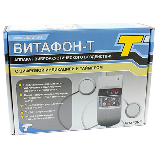 Витафон - Т Аппарат виброакустический, цифровой индикатор таймер, 1 шт.