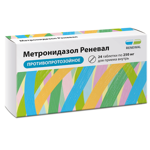 Метронидазол Реневал, 250 мг, таблетки, 24 шт.