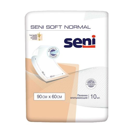Пеленки впитывающие Seni Soft Normal, 60х90, 10 шт.