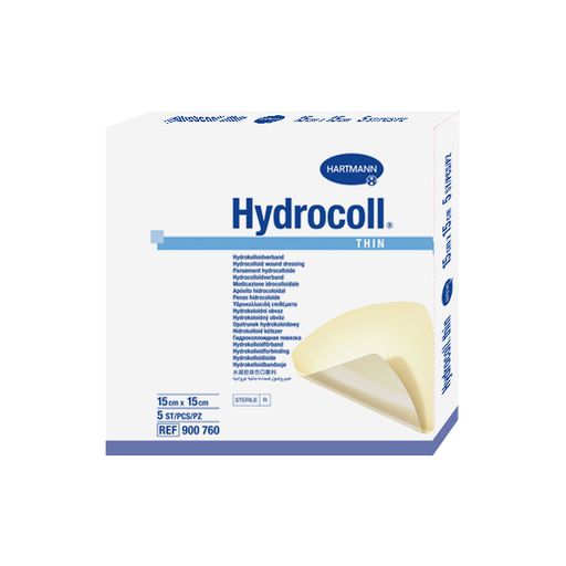 Hydrocoll Thin Повязка гидроколлоидная, 15см х 15см, повязка стерильная, 5 шт.