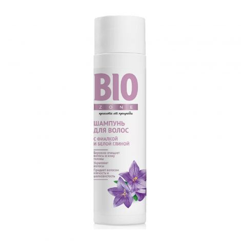 Biozone Шампунь с фиалкой и белой глиной, шампунь, для всех типов волос, 250 мл, 1 шт.