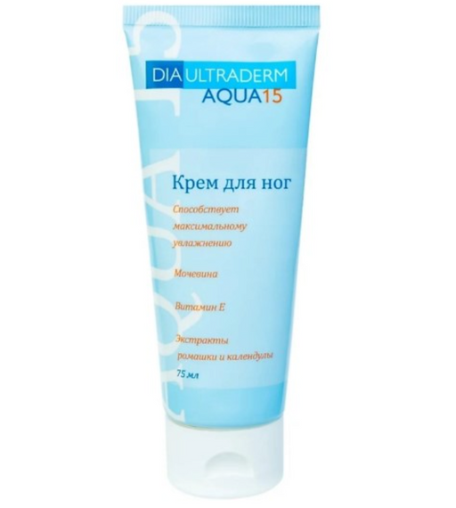 Diaultraderm aqua 15 Крем для ног, крем, увлажняющий, 75 мл, 1 шт.