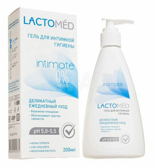 Lactomed Гель для интимной гигиены Деликатный ежедневный уход, 200 мл, 1 шт.