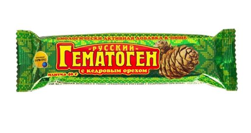 Доктор Столетов Гематоген, плитка, с кедровым орехом, 40 г, 1 шт.