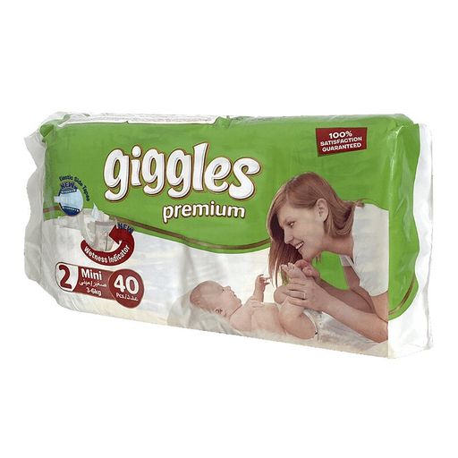 Giggles Premium Twin Mini Подгузники детские, 2, 3-6кг, 40 шт.