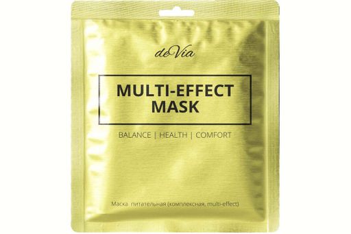 Devia Multi-Effect Маска тканевая для лица, маска для лица, питательная, 1 шт.