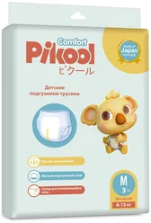 Pikool Comfort Подгузники-трусики детские, M, 8-13 кг, 3 шт.