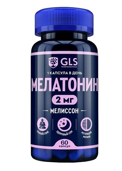 GLS Мелиссон Мелатонин, 400 мг, капсулы, 60 шт.