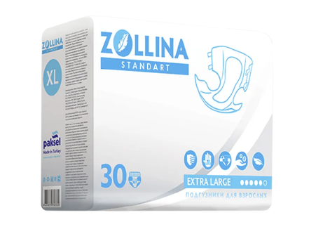 Zollina Стандарт Подгузники для взрослых, XL, обхват талии до 175 см, 30 шт.