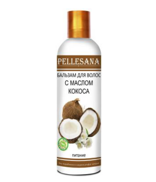 Pellesana Бальзам для волос, бальзам, с кокосовым маслом, 250 мл, 1 шт.