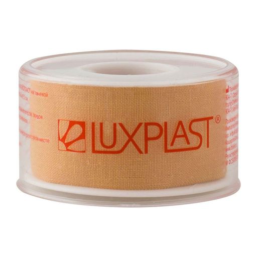 Luxplast Пластырь фиксирующий тканный, 2,5см х 5м, пластырь, 1 шт.