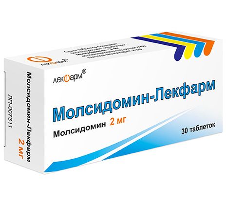 Молсидомин-Лекфарм, 2 мг, таблетки, 30 шт.