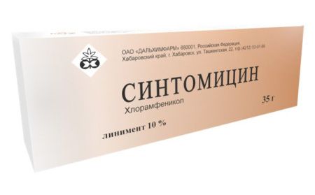 Синтомицина линимент, 10%, линимент, 35 г, 1 шт.