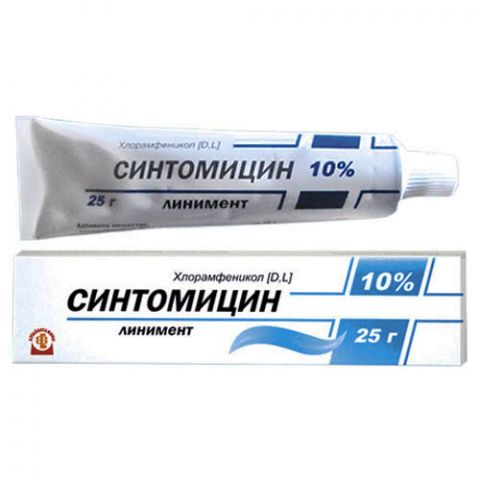 Синтомицин, 10%, линимент, 25 г, 1 шт.