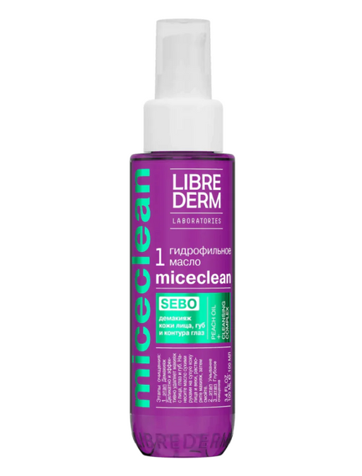 Librederm Miceclean Sebo Гидрофильное очищающее масло, масло мицеллярное, для жирной и комбинированной кожи, 100 мл, 1 шт.