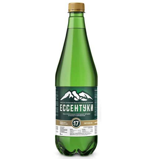 Ессентуки - 17 Вода минеральная, вода минеральная, природной газации, 0.45 л, 1 шт.